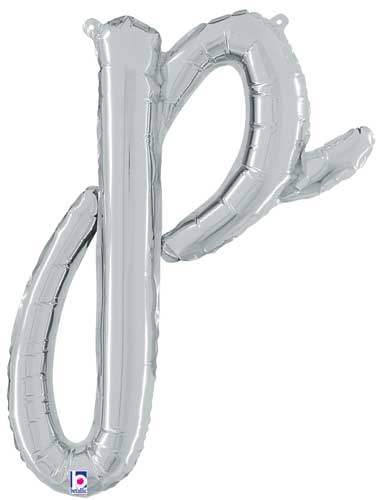 Betallic 24" Script Letter "p" Silver