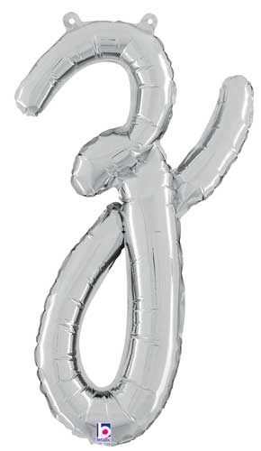 Betallic 14" Script Letter "z" Silver