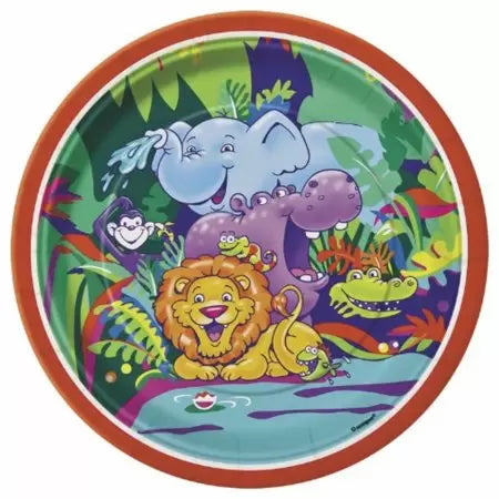 Smiling Safari 7in Paper Plate 8ct